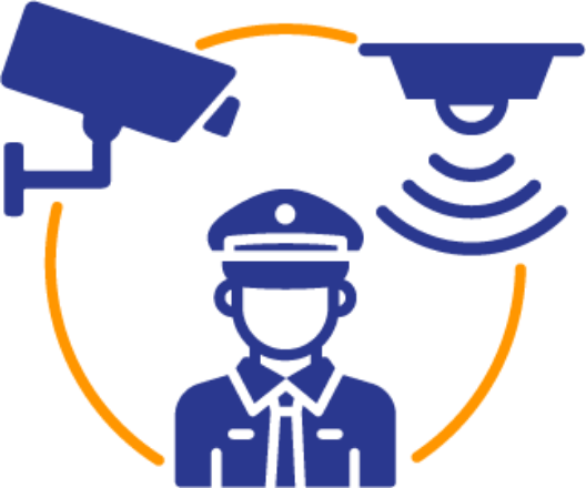 法人向け警備システムのイメージイラスト