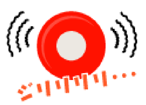 警報ベルのイラスト