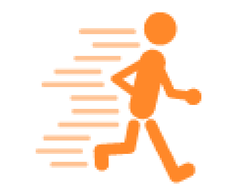 人が急いで向かっているイメージイラスト